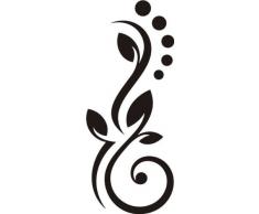 INDIGOS 4051095808367 Wandtattoo, Vinyl, schwarz, 60 x 10 x 10 cm