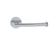 axentia Toilettenpapierhalter Capri, dekoratives Bedaccessoire, Rollenhalter zur Wandbefestigung, verchromter WC-Papierrollenhalter, ca. 16,5 x 7,5 x 6 cm, silber