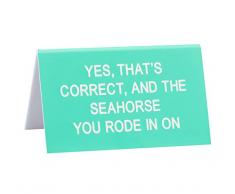 About Face Designs Dekoschild für Schreibtisch, Acryl, 4,5 x 3 cm 4.5 x 3 mintgrün