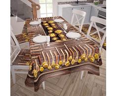 Petti Artigiani Italienische Tischdecke, schmutzabweisend, für Küchentisch 140x450 cm Pasta 2