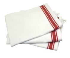 Tante Martha s 100% Baumwolle Stitch em Up Retro Streifen Handtücher 45,7 x 71,1 cm 3 Pro Paket Rot gestreift, rot