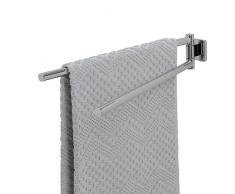 Tiger Dock Handtuchhalter mit zwei schwenkbaren Armen, Edelstahl verchromt, B x H x T: 4,9 x 7,8 x 45,3 cm