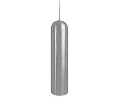 Kafka Goes Pink LT 65 AgM Pipelight Pendelleuchte Messing silber matt Muster, E27, 40 W, 15 x 65 cm