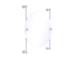 Allied Brass Carolina Collection Round Frameless Rail Mounted Mirror Wandspiegel, matt weiß