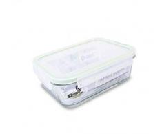 GSC Evolution Frischhaltedose aus Glas, rechteckig, 900 ml, Weiß, 900 ml