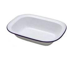 IBILI Auflaufform Blanca, rechteckig, Stahl, weiß/blau, 22 x 16 x 5 cm