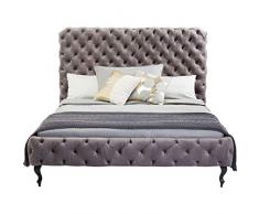 Kare Design Bett Desire Hoch, silbergrau, 160 x 200 cm