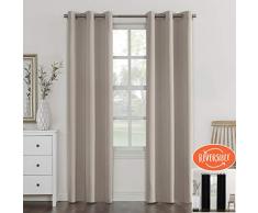 Sun Zero Campus Verdunkelungsvorhang mit Ösen, wendbar, Fleece gefüttert Modern 40 x 84 Stone