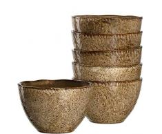 Leonardo Schale Matera 6-er Set, 15,3 cm, 6 Keramik Schalen, spülmaschinengeeignet, mit Glasur beige, 018535