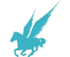 INDIGOS 4051095057550 Wandtattoo w619 Pferd Wandaufkleber in 3 Größen, 120 x 66 cm, türkis