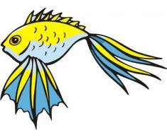 Indigos 4051719802900 Wandtattoo ME044 Wasser Meer Fische Angel Vogel 96 x 71 cm