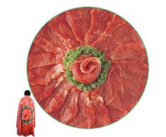 Broshan Runde Decke, Handtuch, kreative realistische Pizza-Decke / Überwurf, Picknick, bunte Fleece-Decke warm und gemütlich für alle Jahreszeiten, flauschige Flanelldecke, Stoff für Sofa, Bett. XLarge( 60Dia) Bild 9