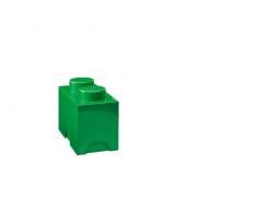 LEGO Aufbewahrungsstein, 2 Noppen, Stapelbare Aufbewahrungsbox, 2,6 l, grün