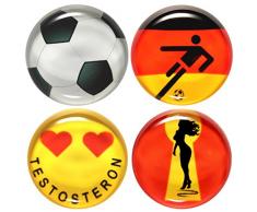 GlasXpert M100 Kühlschrank Glasmagnete Set 4-er teilig Fuß ball