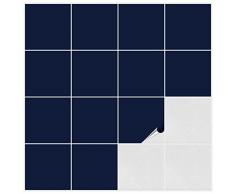 FoLIESEN Fliesenaufkleber fÃ¼r Bad und KÃ¼che - 10x10 cm - tiefseeblau glÃ¤nzend - 1.000 Fliesensticker fÃ¼r Wandfliesen