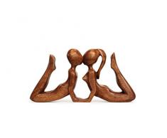Handgefertigte abstrakte Skulptur aus Holz, 30,5 cm, handgefertigt – First Kiss – Geschenk, Dekoration, Dekoration, Dekoration für Zuhause, Kunstwerk, handgeschnitzt