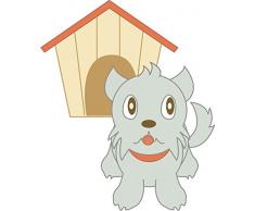 INDIGOS 4051719940329 Wandtattoo MD283 Home sweet home Hundehütte 60 x 49 cm, bunt farbig