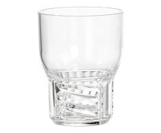 Kartell Trama Weinglas, Thermoplastisches Technopolymer, Klar, 11 x 8,5 cm, 4-Einheiten