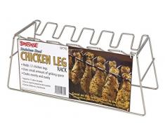 Bayou Classics 0770 Grillrost mit Hühnerbein, Edelstahl, 12 Beine