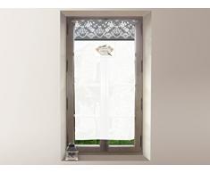 Soleil docre Scheibengardine Baumwolle 45x90 cm Garden grau