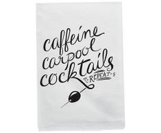 Primitives by Kathy LOL Made You Smile Geschirrtuch, Koffein, Carpools, Cocktails, 28 x 28