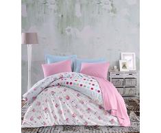 Eponj Home Bettwäsche-Set für Doppelbett, Mehrfarbig, 200 x 220 cm, 4 Stück