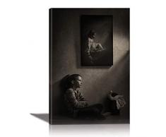 Eurographics Growing Up: 5 Years Later Gemälde für Heimdekoration, gerahmt, 61 x 91,4 cm, Schwarz, Elfenbeinfarben, Beige, Grün, Violett