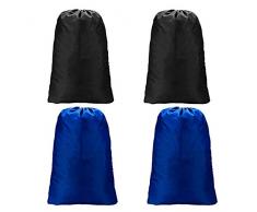 WildAuto Heavy Duty Wäschesack, 61 × 91,4 cm, große schmutzige Wäschesäcke für Reisen, Kleidung Aufbewahrungstasche (blau)