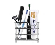 Eathtek Zahnbürstenhalter Ständer 5 Slots 2 Pack Silber