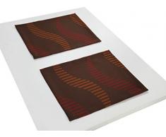 Wirth Tischset Lupara 2er Pack, Polyester, Rot, 40 x 35 cm, 2-Einheiten