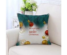 Dwxam Kissenbezug mit Weihnachtsmann-Motiv, 45,7 x 45,7 cm, aus Polyester-Twill, quadratischer Kissenbezug für Sofa, Bett, Stuhl, Heimdekoration, Multi1 Art Deco Multi5