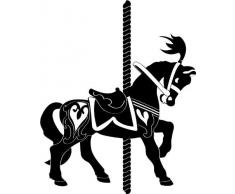 INDIGOS 4051095060017 Wandtattoo w627 Pferd Wandaufkleber in 3 Größen, 120 x 66 cm, schwarz