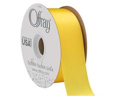 Unbekannt Berwick Offray Doppelseitiges Satinband, 0,64 cm, zitronengelb, 1-1/2 Inch x 50 Yard
