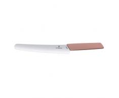 Victorinox 6.9076.22W5B Swiss Modern Brot-und Konditormesser, Wellenschliff, rostfreier Stahl, spülmaschinengeeignet, apricot-rosa