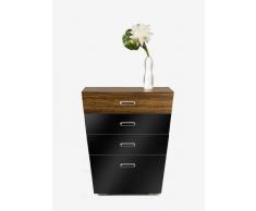 Maja 70325147 Kommode 82,5 x 94,9 x 45 cm Olive dunkel - schwarz Hochglanz