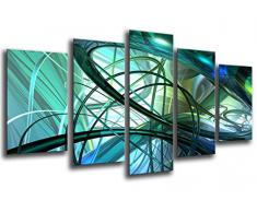 Wandbild - Abstraktes Kunst Bild, 165 x 62 cm, Holzdruck - XXL Format - Kunstdruck, ref.26117