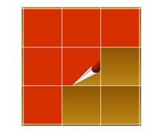 FoLIESEN Fliesenaufkleber fÃ¼r Bad und KÃ¼che - 20x20 cm - orangenrot matt - 250 Fliesensticker fÃ¼r Wandfliesen