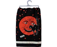 Primitives by Kathy Retro-Inspired Halloween Geschirrtuch, Boo, 28 x 28-Inch