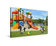 Premium Textil-Leinwand 75 cm x 50 cm quer Auf dem Spielplatz