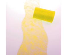 Deko AS GmbH Sizoflor Tischband Wellenschnitt gelb ca. 12,5 cm Rolle 25 Meter 60W 010-R