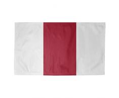 ArtVerse NFS Atlanta Fußball Stripes Dobby Teppich, 152 x 91 cm, Weiß/Rot