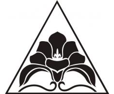 INDIGOS 4051095031475 Wandtattoo w292 Blume, Dreieck 120 x 104 cm, schwarz