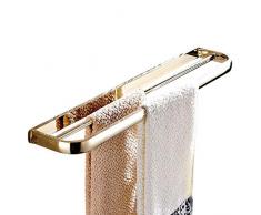 Leyden Gold Finish aus massivem Messing Doppel-Handtuch Bars Wand montiert Handtuch Rack Handtuchhalter