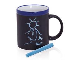 eBuyGB Kreide Mug-memo Tafel Kreativität Personalisieren, Keramik, Blau, 12,6 x 10.39 X 8.61 cm