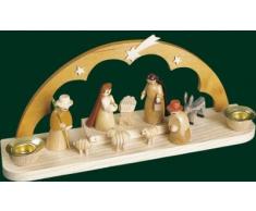 Kerzenhalter Christi Geburt, Weihnachtskrippe, Erzgebirge Richard Glässer Seiffen, 17536