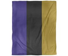 ArtVerse NFS Baltimore Football Stripes Bettbezug, Mikrofaser, 88 x 88 cm, Schwarz