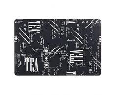 Zeller 26905 Platzset Coffee und Tea, 43,5 x 28,5 cm, schwarz