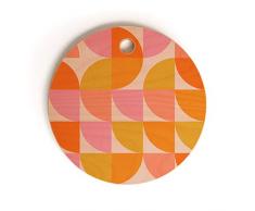 Society6 Juni Journal Mid Century Mod Geometrie Schneidebrett, 29,2 x 29,2 x 1,3 cm, 1,3 kg, mehrfarbig