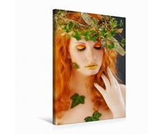 Calvendo Premium Textil-Leinwand 50 cm x 75 cm hoch Waldfee | Wandbild, Bild auf Keilrahmen, Fertigbild auf echter Leinwand, Leinwanddruck Menschen Menschen