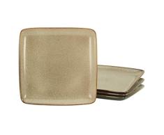 Creatable 22326, Serie Retro Style Glasuren, Geschirrset, Dessertteller 4 teilig, Steinzeug